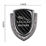 Jaguar Metal Carbon Fiber Shield Car Rear Sticker Auto Window Emblem Badge Decal
