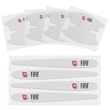 8pcs Fiat Car Door Handle Bowl Wrist Transparent Protector Anti-collision Decal
