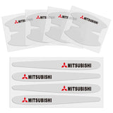 8pcs Mitsubishi Car Door Handle Bowl Wrist Transparent Protector Anti-collision Decal