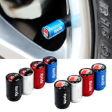 4pcs/set Audi Sline RS Logo Sport Matte Car Air Valve Stem Caps Auto Tyre Valve Covers