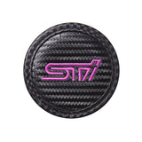 2pcs/set Subaru STI Carbon Fiber Car Water Coaster Non-slip Mat