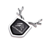 Citroen ABS Deer Car Rear Sticker Shield Trunk Emblem Badge Decal