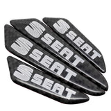 4pcs/set SEAT Carbon Fiber Car Door Anti-Scratch Sticker Door Side Protection Bumper Strips