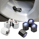 4pcs/set Peugeot Car Air Valve Stem Cap Auto Tyre Valve Covers
