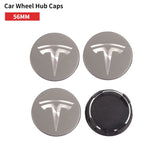 4pcs/set 56mm Tesla ABS Car Wheel Hub Center Caps Covers
