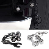 4pcs/set Holden Logo Car Air Valve Stem Cap Auto Tyre Valve Covers with Wrench