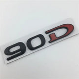 Tesla 75D 85D 90D 100D Letter Metal Car Rear Sticker Decal Emblem Badge