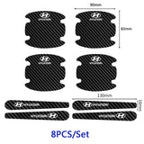 Hyundai Carbon Fiber Car Door Bowl Handle Anti-collision Protective Stickers Scratches Film