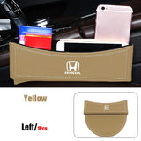 Leather Car Seat Gap Storage Box Organizer Case for Logo Odyssey City 10th Accord Jazz Pilot Civic Crosstour Accessories
