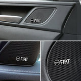 4pcs/set Fiat 500 Metal Car Stereo Sticker Auto Audio Emblem Decal