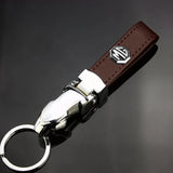 MG Leopard PU Leather Car Keychain Key Ring Pendant