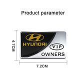 Hyundai VIP OWNERS Metal Car Stickers Rear Emblem Badge