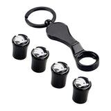 4pcs/set Skoda Logo Car Air Valve Stem Caps Auto Tyre Valve Covers with Wrench