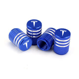 4pcs/set Tesla Metal Car Wheel Tire Valve Stem Caps Covers