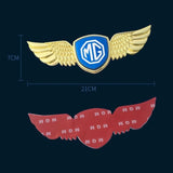 MG Logo Metal Wings Car Front Hood Bonnet Center Sticker Emblem