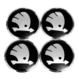 4pcs/set 56mm Skoda VRS Car Wheel Center Hub Sticker Decal