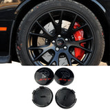 4PCS 63mm Dodge SRT Hellcat Logo ABS Car Wheel Hub Center Covers Caps