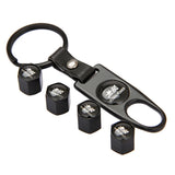 4pcs/set Honda Mugen Logo Car Air Valve Stem Cap Auto Tyre Valve Covers with Keychain