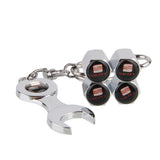 4pcs/set SEAT Logo Car Air Valve Stem Cap Auto Tyre Valve Covers with Wrench