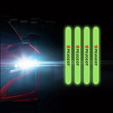 4pcs Peugeot Luminous Car Door Bumper Strip Anti-collision Protection Sticker
