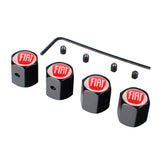 4pcs/set Fiat Anti-Theft Car Air Valve Stem Cap Auto Tyre Valve Covers