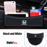Leather Car Seat Gap Storage Box Organizer Case for Logo Odyssey City 10th Accord Jazz Pilot Civic Crosstour Accessories