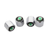 4pcs/set Skoda Car Air Valve Stem Cap Auto Tyre Valve Covers