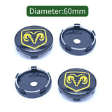 4PCS 54/60/63mm Dodge Sheep Car Wheel Center Hub Covers
