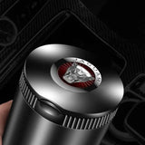 Jaguar Metal Car Ash Tray Auto Ashtray Cigarette Holder Box with LED Light