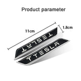 2pcs Tesla Car Fender Side Stickers Trunk Anti-scratch Decal