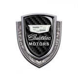Cadillac Metal Carbon Fiber Shield Car Rear Sticker Auto Window Emblem Badge Decal