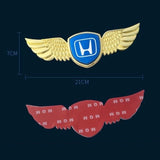 Honda Logo Metal Wings Car Front Hood Bonnet Center Sticker Emblem