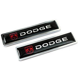 2pcs/set Dodge SRT Logo Metal Car Side Sticker Auto Emblem Badge