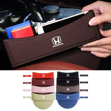 Leather Car Seat Gap Storage Box Organizer Case for Logo Odyssey City 10th Accord Jazz Pilot Civic Crosstour Accessories