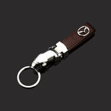 Mazda Leopard PU Leather Car Keychain Key Ring Pendant