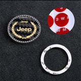 Jeep Carbon Fiber Car Engine One-click Start Stop Button Cover Sticker