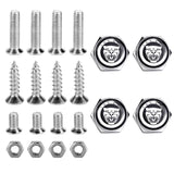 4pcs/set Jaguar Logo Stainless Steel Car License Plate Bolts