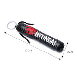 Hyundai Carbon Fiber Car Keyring Keychain