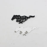 2pcs 7.5cm 11cm Ford Mustang Logo Metal Car Rear Sticker Decal Auto Body Fender Side Emblem Badge