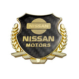 Nissan Metal Carbon Fiber Car Rear Sticker Shield Trunk Emblem Badge Decal