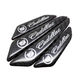 4pcs/set Cadillac Carbon Fiber Car Door Anti-Scratch Sticker Door Side Protection Bumper Strips