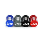 4pcs/set Jeep Skull Gesture Metal Car Wheel Tire Valve Stem Caps Covers