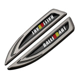 2pcs Mitsubishi Ralliart Metal Car Side Fender Emblem Sticker Decal