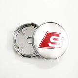 4pcs/set 60mm Audi Sline Wheel Center Hub Caps Wheel Covers