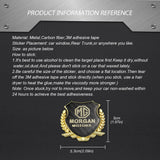 MG Metal Carbon Fiber Car Rear Sticker Shield Trunk Emblem Badge Decal