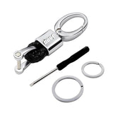 Jeep Logo PU Leather Braided Rope Car Keychain