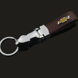 Chevrolet Leopard PU Leather Car Keychain Key Ring Pendant
