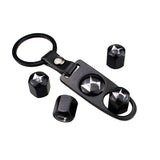 4pcs/set Citroen DS Car Air Valve Stem Cap Auto Tyre Valve Covers with Keychain