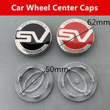 4pcs/set 62mm Land Rover SV Logo Car Wheel Center Hub Caps Hub Covers