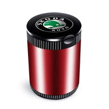Skoda Metal Car Ash Tray Auto Ashtray Cigarette Holder Box with LED Light
